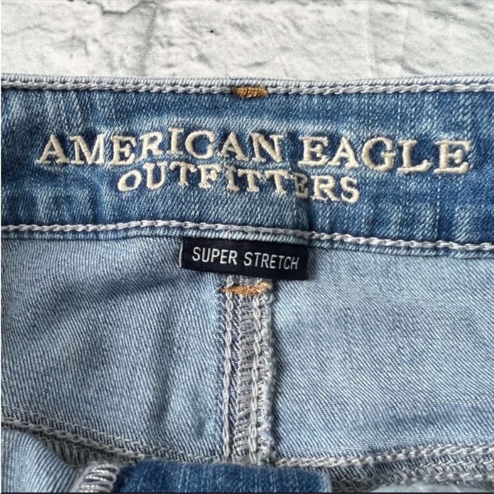 American Eagle Hi Rise Embroidered Jean Shorts - Picture 2 of 9